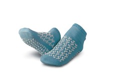 Slipper Socks Medline Unisex Adult X-Large Double Tread Single Patient Use Tan