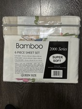Bamboo Solid 2000 Series Queen Sized 6 Piece Sheet Set
