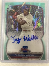 2023 Topps Chrome Baseball TayShaun Walton 1st Auto Aqua Lava /199
