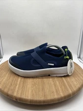 OOFOS OOmg Low Mesh Recovery Shoe Comfort Slip On White Navy Mens Size 12.5 NWT