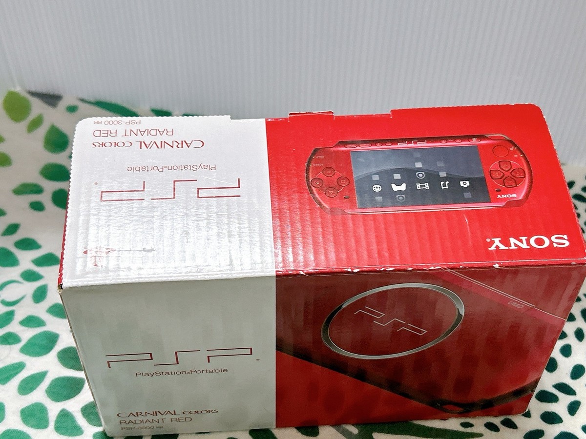 PSP 3000 Radiant Red Console Carnival Colors Sony PlayStation
