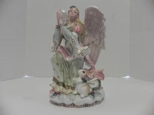 Fitz & Floyd Classics Kneeling Angel With Bunny Figurine Peaceable Kingdom