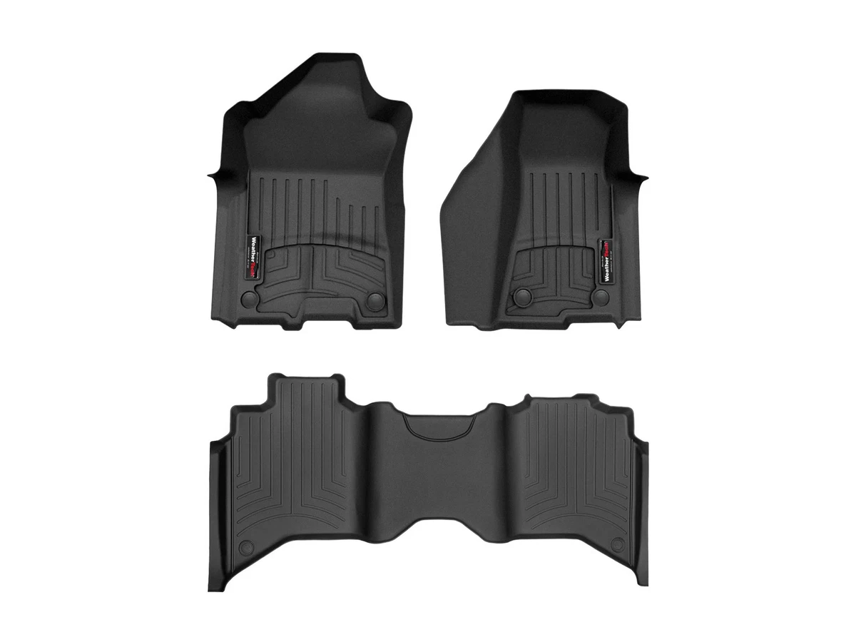 WeatherTech FloorLiner Custom Floor Mats – 1st Row, Front, TPE, Part 442381, Made In USA