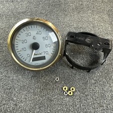 Faria Marine Outboard RPM Tachometer Gold Grey TC9144A Gauge