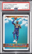 2019 PANINI HOOPS ZERO GRAVITY HOLO #18 LEBRON JAMES PSA 9