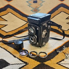 Rolleiflex 3.5 Type I MX Tessar 75mm f/3.5 TLR with Rolleiparkeil 1 lens set