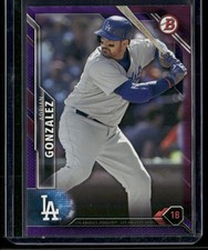 2016 Bowman #46 Adrian Gonzalez Purple #/250