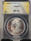 1880-S Morgan Silver Dollar MS63 ANACS