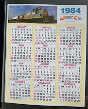 1984 Seaboard System Chessie CSX Railroad Calendar - FREE SHIP