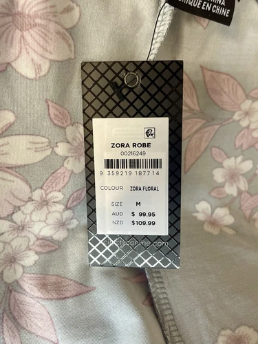 CITY CHIC Zora Floral Robe Grey Plus Size M BNWT [RRP $99.95] - Picture 10 of 11