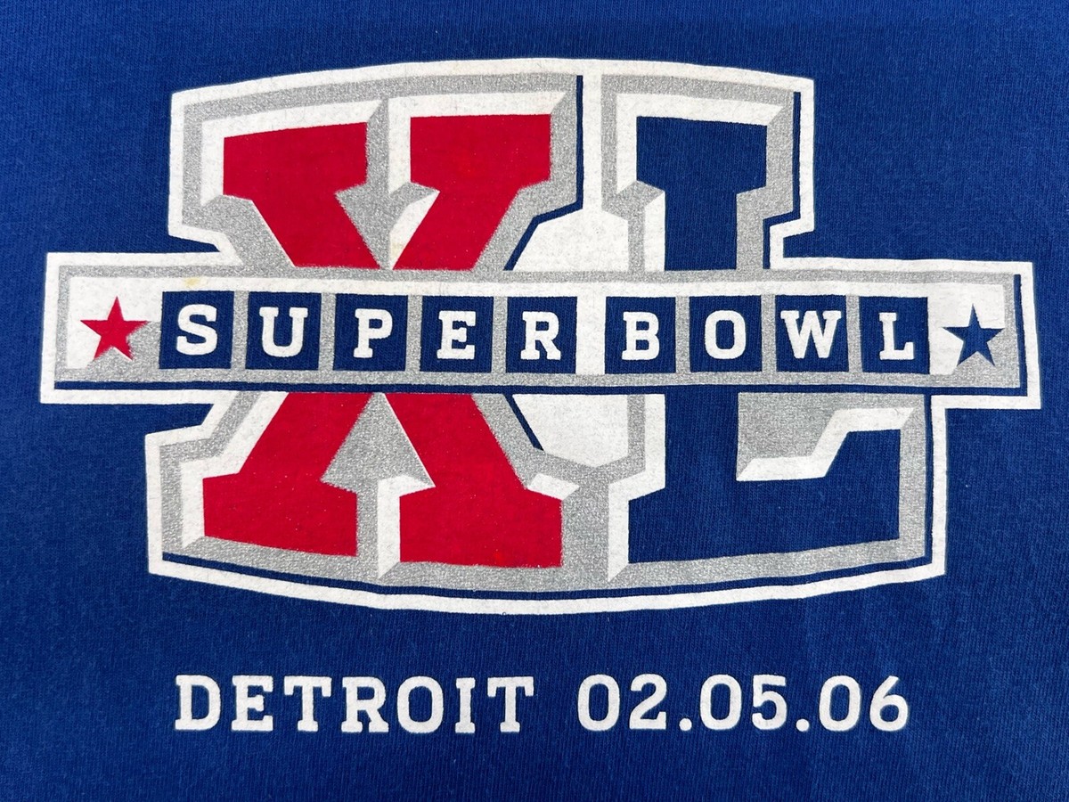 Vintage 2006 Super Bowl XL 40 NFL Football T-Shirt Adult XL Vintage 2006 Super Bowl XL 40 NFL Football T-Shirt Adult XL
