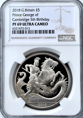 £5 Münze Prince George PP 2018 Five Pound NGC PF69 Großbritannien Cu-Ni Royal Mint