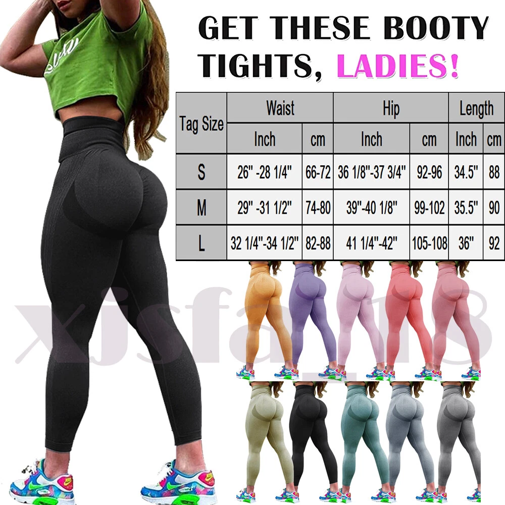 Hot Women Push Up Anti-Cellulite Yoga Pants Ruched Workout Gym Tik Tok  Leggings