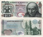 10 Pesos Mexico Banknote Mexican Billete UNC Mix Year BdM Dolores Hidalgo GTO MX