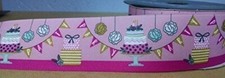 1.5in Pink Birthday Party Ribbon - Grosgrain 3 Yards
