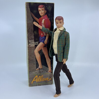 Vintage 1964 Allan Doll Bendable Leg Barbie Mattel Original Boxed