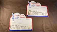 2 Vintage Eagle Claw Bait Shop Hardware Store Fishing Fish Hook Display Card