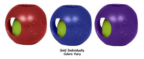 Jolly Teaser Dog Toys Two Durable Joined Balls Floating Choose Size Colors Vary - 第 1/10 張圖片