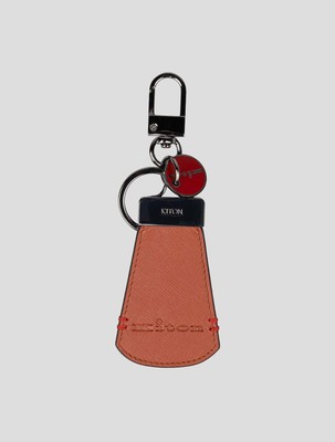Kiton Ligt Brown Leather Keychain KKZ4 Man