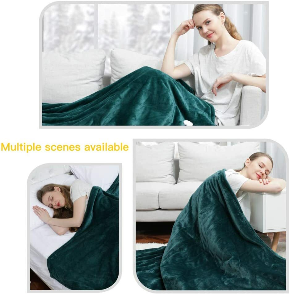 WAPANEUS Electric Heated Blanket with 3 Heating Levels and Auto Shut  Off,Soft Pl | eBay