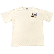 Vintage 90s Looney Tunes Shirt Large ACME Coyote Road Runner Embroidered Pocket