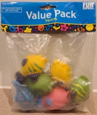 Fun Express Big Mouth Vinyl Fish Squirts Toys, Pool Bath- Value Pack (6 Pieces)