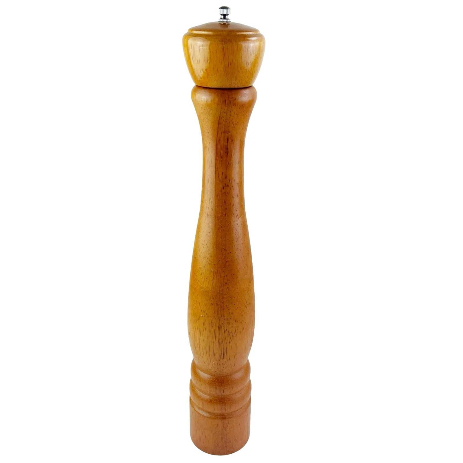 Vintage MCM Solid Wood Pepper Mill Grinder Mid Century Kitchen Dining Tall 18"