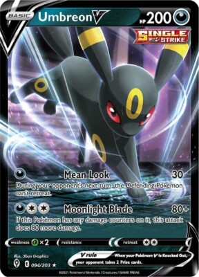 Umbreon V 094/203 Ltd Ed None Holo Ultra Rare Evolving Skies Pokemon Karte TCG NM