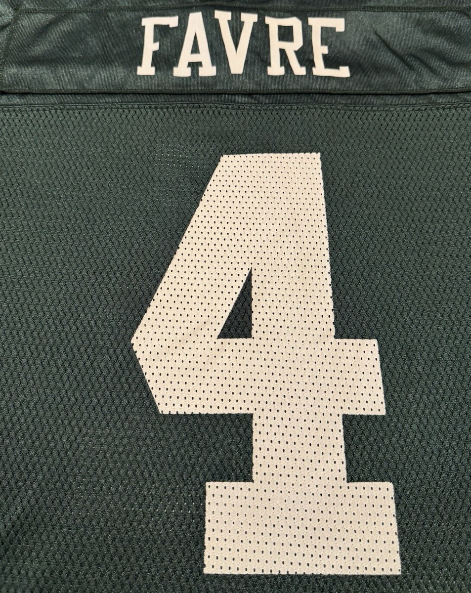 VTG Reebok Brett Favre #4 New York Jets NFL Jersey Football 100