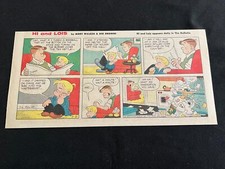 #35a HI AND LOIS by Mort Walker Lot of 2 Sunday Third Page Comic Strips 1969