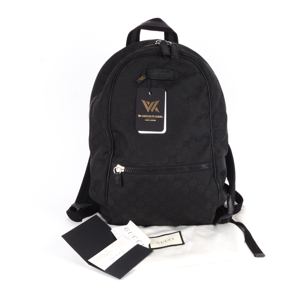 GUCCI 449181 Guccissima Slim Nylon Backpack Luxury Designer