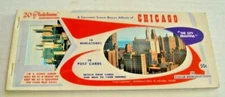 Vintage Souvenir Post Card Album Booklet Chicago Scenic USA Mini Plastichrome