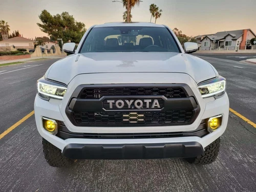 For 2016-23 Toyota Tacoma Pair Black Housing LED Tube Reflector Headlights RH+LH - Foto 10 di 10