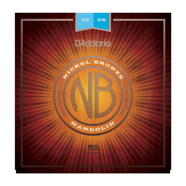 D'Addario NBM1038 Nickel Bronze Mandolin Strings, Light, 10-38