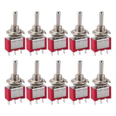 Toggle Switch MTS-123 SPDT Momentary (ON)-OFF-(ON) 3 Files 3 Feet 5A