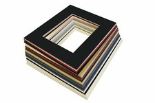 A3 Picture Photo Bevel Edge Mount with A4 Aperture Lots of Colours