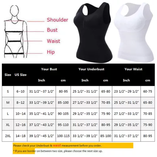 Camisole with Built in Bra Women Tank Tops Padded Bra Vest Undershirt Sleeveless - Picture 37 of 43