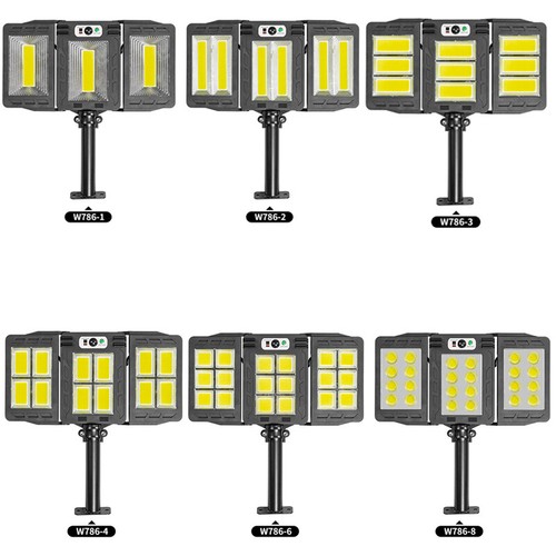 LED Solar Street Lights 3 Head Motion Sensor 270 Angle Wide Lighting Wall Lamp - Picture 10 of 26