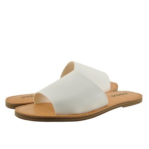 soda sandals white