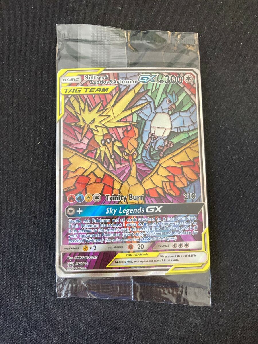 Pokemon Promo Moltres & Zapdos & Articuno GX SM210 