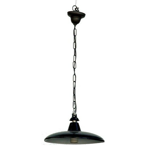 Atmosfera Vintage: Piatto Riflettore Smaltato Ø 34 Edison 12306/B