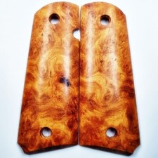 New COLT 1911 Full Size KIMBER Exotic Afzelia Burl Wood Grips Handcraft 146