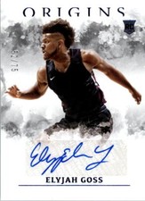 2021-22 Panini Chronicles Draft Picks Origins Rookie AUTO Blue Elyjah Goss/75