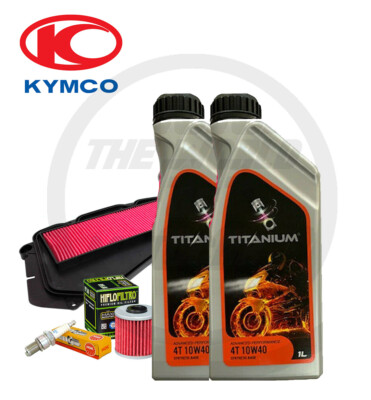 Kit Tagliando Kymco Xciting 500 - Candele NGK, Filtri HIFLO, Olio Motore MOTUL - Foto 2
