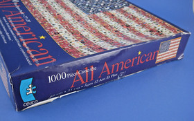 Ceaco All American Flag Jigsaw Puzzle 1000 Pieces Postage Stamps Diana van Nes