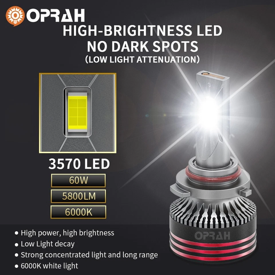 9006 HB4 H11 CSP Kit de faros LED bombilla de haz alto bajo brillante 6500K blanco 130w EE. UU. Foto 4 de 4