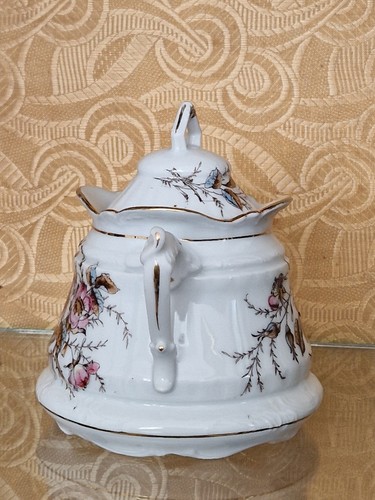 Antikes Biedermeier Kaffeekannen-Kern, Kanne Zuckerdose Milchkännchen Porzellan - Bild 15 von 24