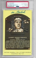 Autographed Al Barlick   HOF Plaque  PSA certified