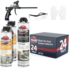 Kraken Bond Black Gun Foam 24oz 24 Pack Waterfall Landscape – Gun Included Set
