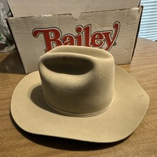 Bailey XX Double X Fur Blend Western Hat Tan/Beige Size 7 3/8 Made in USA